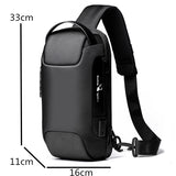 Waterproof USB Oxford Crossbody Bag