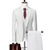 Men&#39;s Business Blazers Jacket Trousers High End Wedding Party Groom Suit 2 Pieces Sets Coat Pants Big Size Blazer S-5XL 2022