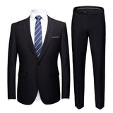 Men&#39;s Business Blazers Jacket Trousers High End Wedding Party Groom Suit 2 Pieces Sets Coat Pants Big Size Blazer S-5XL 2022