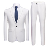 Men&#39;s Business Blazers Jacket Trousers High End Wedding Party Groom Suit 2 Pieces Sets Coat Pants Big Size Blazer S-5XL 2022