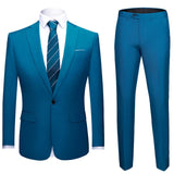 Men&#39;s Business Blazers Jacket Trousers High End Wedding Party Groom Suit 2 Pieces Sets Coat Pants Big Size Blazer S-5XL 2022