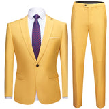 Men&#39;s Business Blazers Jacket Trousers High End Wedding Party Groom Suit 2 Pieces Sets Coat Pants Big Size Blazer S-5XL 2022