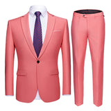 Men&#39;s Business Blazers Jacket Trousers High End Wedding Party Groom Suit 2 Pieces Sets Coat Pants Big Size Blazer S-5XL 2022