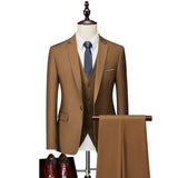 Men&#39;s Business Blazers Jacket Trousers High End Wedding Party Groom Suit 2 Pieces Sets Coat Pants Big Size Blazer S-5XL 2022