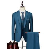 Men&#39;s Business Blazers Jacket Trousers High End Wedding Party Groom Suit 2 Pieces Sets Coat Pants Big Size Blazer S-5XL 2022