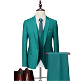 Men&#39;s Business Blazers Jacket Trousers High End Wedding Party Groom Suit 2 Pieces Sets Coat Pants Big Size Blazer S-5XL 2022