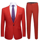 Men&#39;s Business Blazers Jacket Trousers High End Wedding Party Groom Suit 2 Pieces Sets Coat Pants Big Size Blazer S-5XL 2022