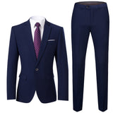 Men&#39;s Business Blazers Jacket Trousers High End Wedding Party Groom Suit 2 Pieces Sets Coat Pants Big Size Blazer S-5XL 2022